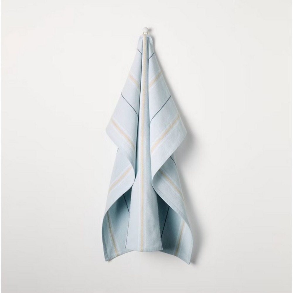 Magnolia Hearth & Hand Kitchen Flour‎ Sack Dish Towel Light Blue Stripe - Picture 3 of 3